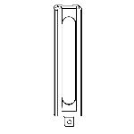 Abdeckkappe für Ecklager PVC und DT lang weiß 41743