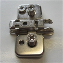 Blum CLIP Montageplatte, kreuz, 0 mm, Stahl, mit vormontierten Systemschrauben, HV: Exzenter, vernickelt (VE:500) Nr. 173H9100.22