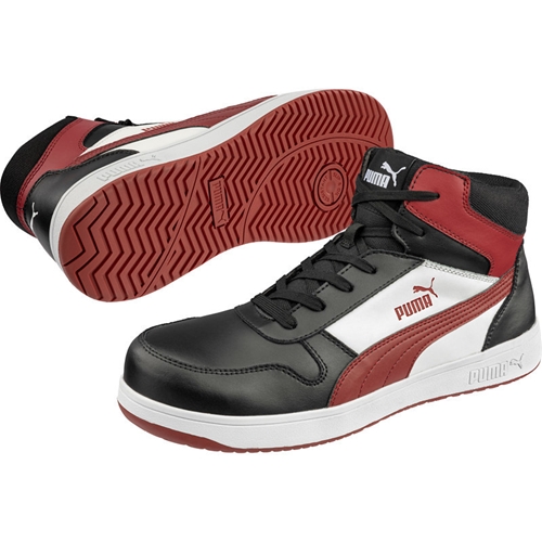 Nüßing - Puma Safety Sicherheitsschuh FRONTCOURT BLACK/WHITE/RED MID ...