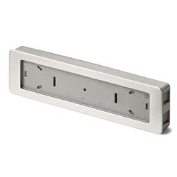 Hettich Muschelgriff, rund, B 46xH 17,5mm Touch-in 9086691, zum Einlassen, edelstahloptik Bohrabstand 172mm, L 181mm