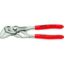 Knipex Zangenschlüssel Zange und Schraubenschlüssel in einem Werkzeug mit Kunststoff überzogen verchromt 250 mm Nr. 86 03 250
