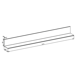 ALU-Winkelblende 30x30x2mm, kunststoffbeschichtet, weiß, Lagerlänge 6 m Nr. 70815