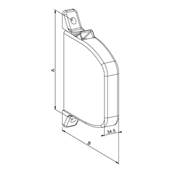 Gurtroller FLEX gekapselt (schwenkbar) mit Einfädelautomatik, weiß, BA 188mm, ohne Gurt (6m Gurtaufnahme) Nr. 10251