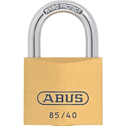 Abus Vorhangschloss 85/40 2 Profilschlüssel, Messing massiv Gehäuseb. 40mm, Gehäuset. 16mm, H 62mm Nr. 02377