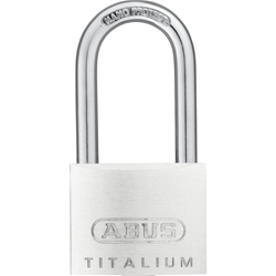 Abus Vorhangschloss, Titalium 64TI/40HB40 HB, 2 Profilschlüssel, TITALIUM™-Spezialaluminium Gehäuseb. 40mm, Gehäuset. 15mm, H 79mm Nr. 54589