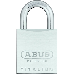 Abus Vorhangschloss, Titalium 83 Wendeschlüssel, 83ALIB/45, TITALIUM™-Spezialaluminium silber Gehäuseb. 47mm, Gehäuset. 21mm, H 85mm, verschiedenschließend Nr. 77420