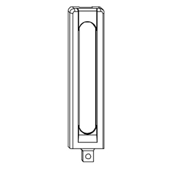 Abdeckkappe für Ecklager PVC und DT lang weiß 41743