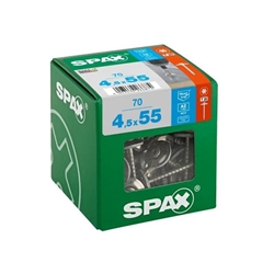 SPAX Universalschraube 4.5x55mm Spenglerschraube Edelstahl A2 TX (T-STAR plus) T20 4CUT Dichtscheibe 20mm XL 70ST Nr. 4577000450556