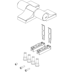 LM-Türband 3-teilig RAL9016 weiß, 3mm Versatz Nr. 1146.3/78 LZ3 Lochabst. 78mm, Drehpunkt 20mm