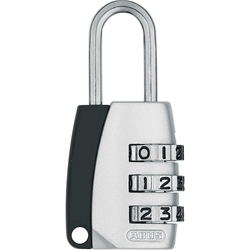 Abus AV-Zahlen-Vorhangschloss, Zinkdruckguss 155/20, silber Gehäuseb. 26mm,Gehäuset. 14mm,H 54mm Nr. 30888