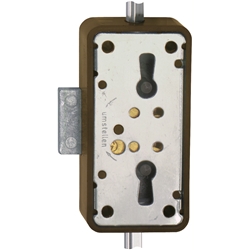 JuNie Drehstangenschloss 7052 (1-6) D: 15/20mm (Bart 8x6mm) braun rechts/links Nr. 7052.15011