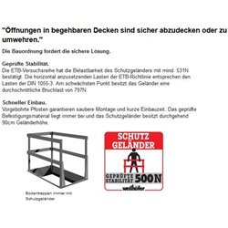 Wellhöfer Schutzgeländer inkl. Befestigungsmaterial bis Größe 70x140cm