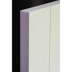 PVC-Füllung Paneel weiß 1000x2000x24mm extrudiert profiliert genutet senkrecht U-Wert 1,24 W/m² K