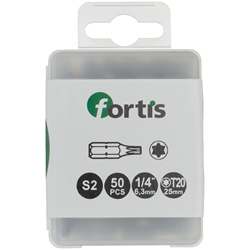 fortis Bits 1/4 Zoll DIN3126C6,3 TX20x25mm Pack á 50 Stück